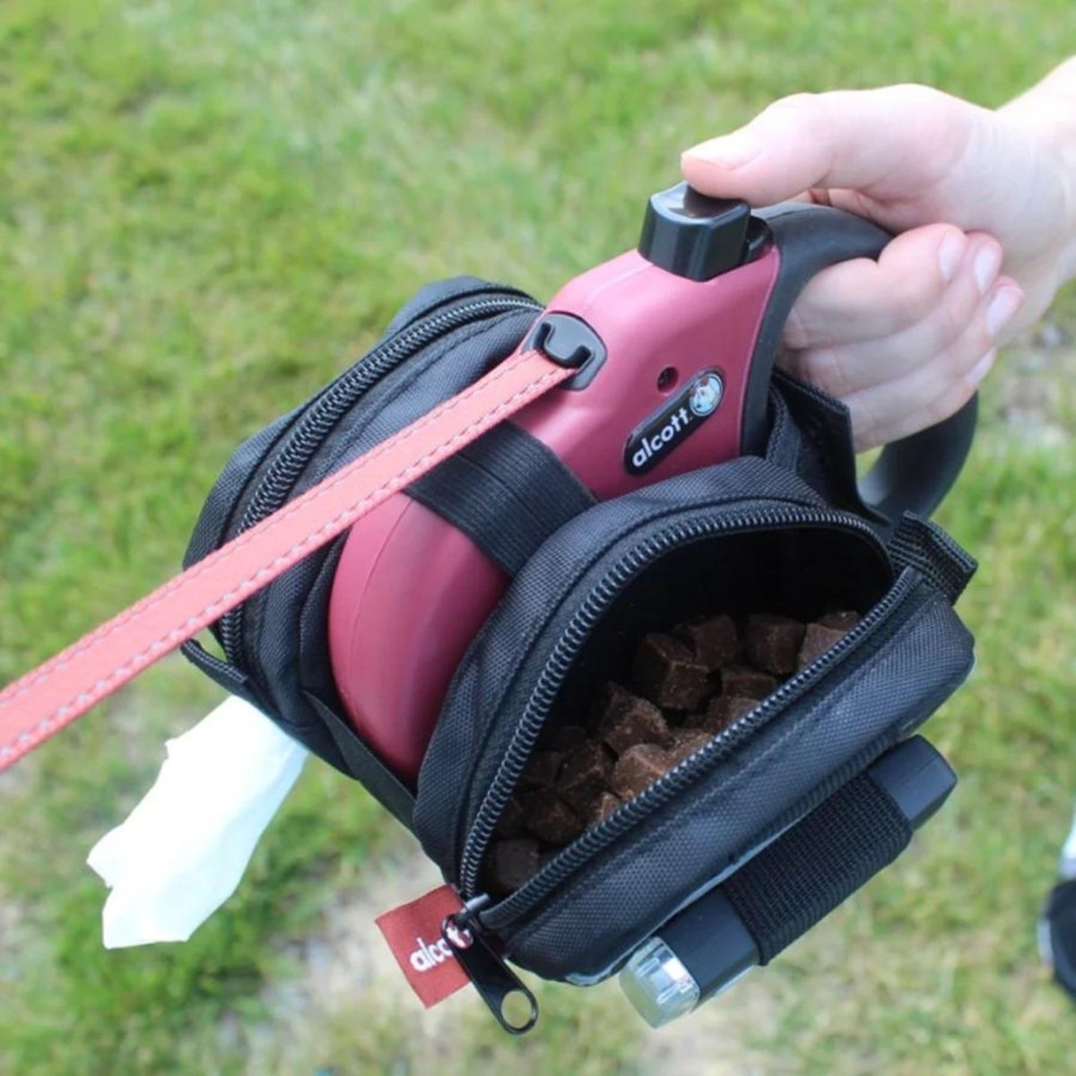 Alcott Adventure Retractable Leash Luggage - Black (Small/Medium) - Pets Perfect