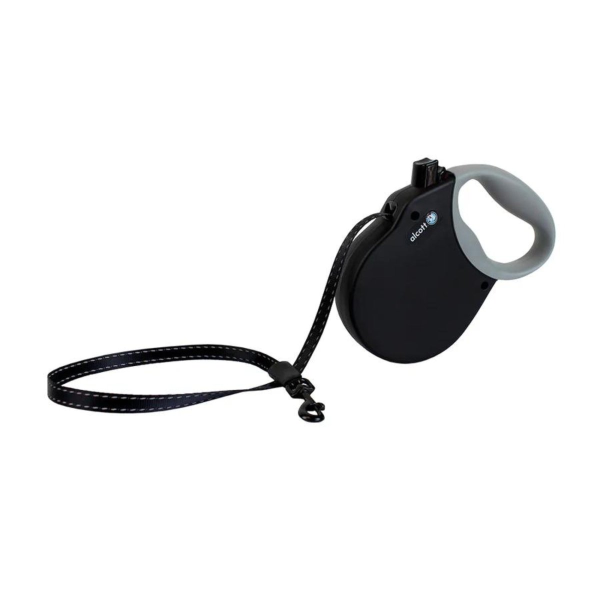 Alcott Adventure Retractable Belt Leash Black Small - 16Ft - Pets Perfect