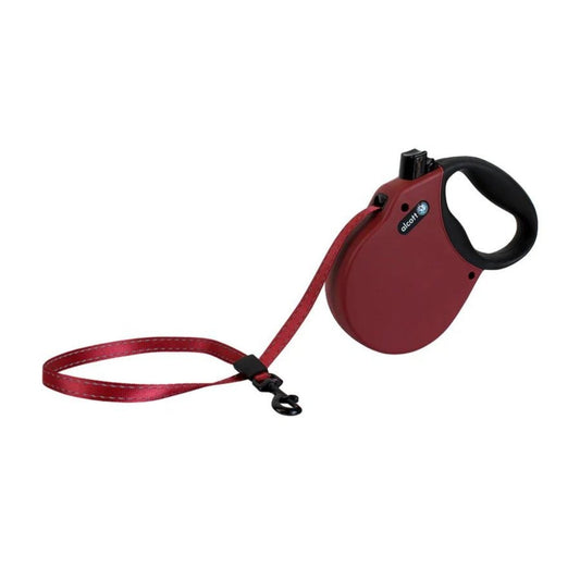Alcott Adventure Retractable Belt Leash - Red (Small, 16 ft)