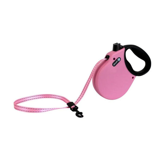 Alcott Adventure Retractable Belt Leash - Pink (Small, 16 ft)