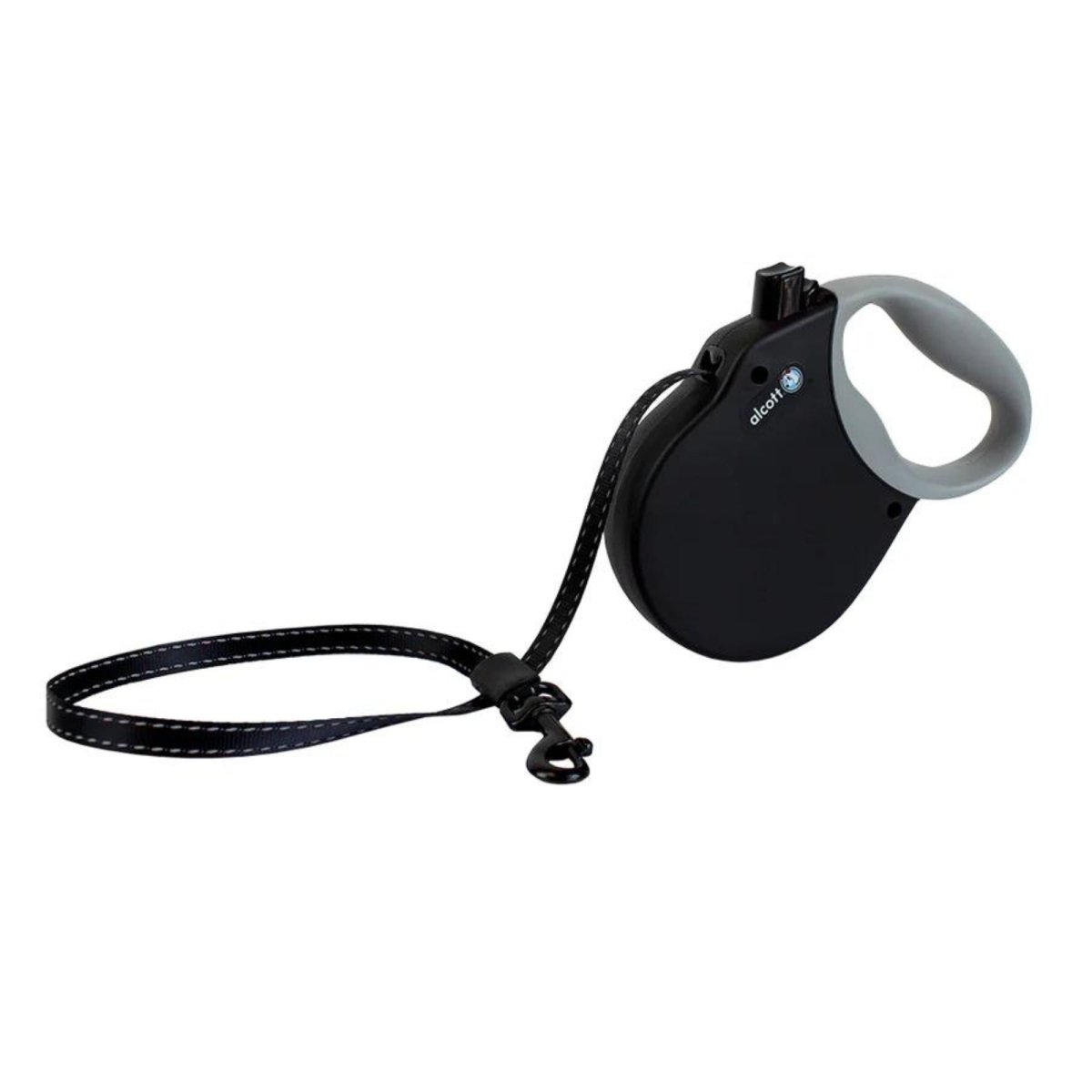 Alcott Adventure Retractable Belt Leash Black Medium - 16Ft - Pets Perfect