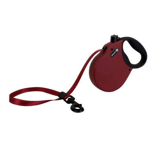 Alcott Adventure Retractable Belt Leash - Red (Large, 16 ft)