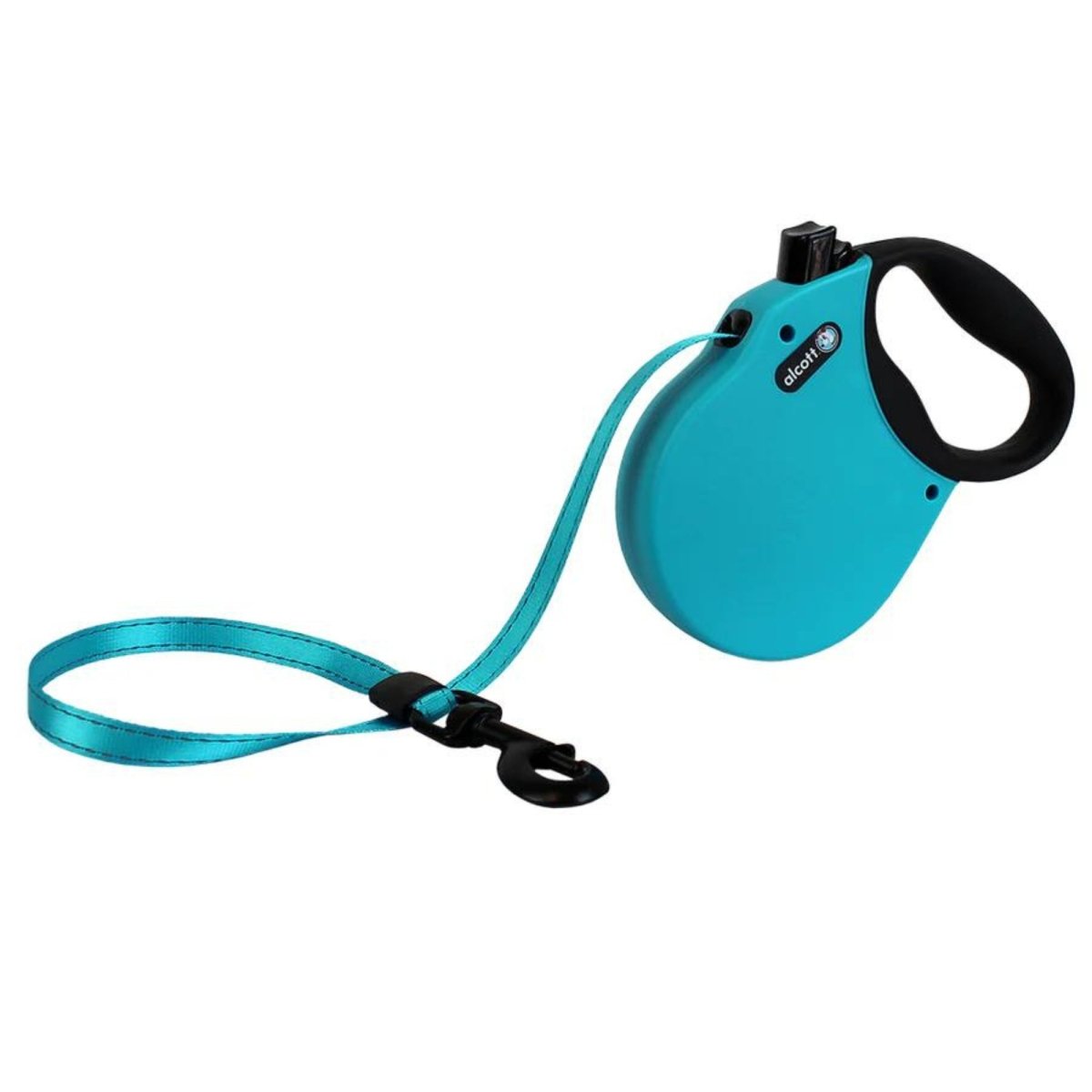 Alcott Adventure Retractable Belt Leash Blue Large - 16Ft - Pets Perfect