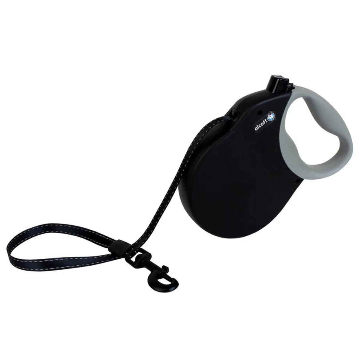 Alcott Expedition Retractable Belt Leash - Black (Large, 24 ft) - Pets Perfect