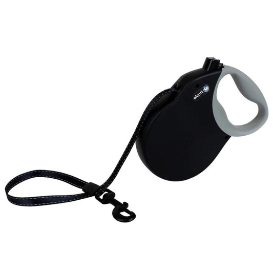 Alcott Expedition Retractable Belt Leash - Black (Large, 24 ft)