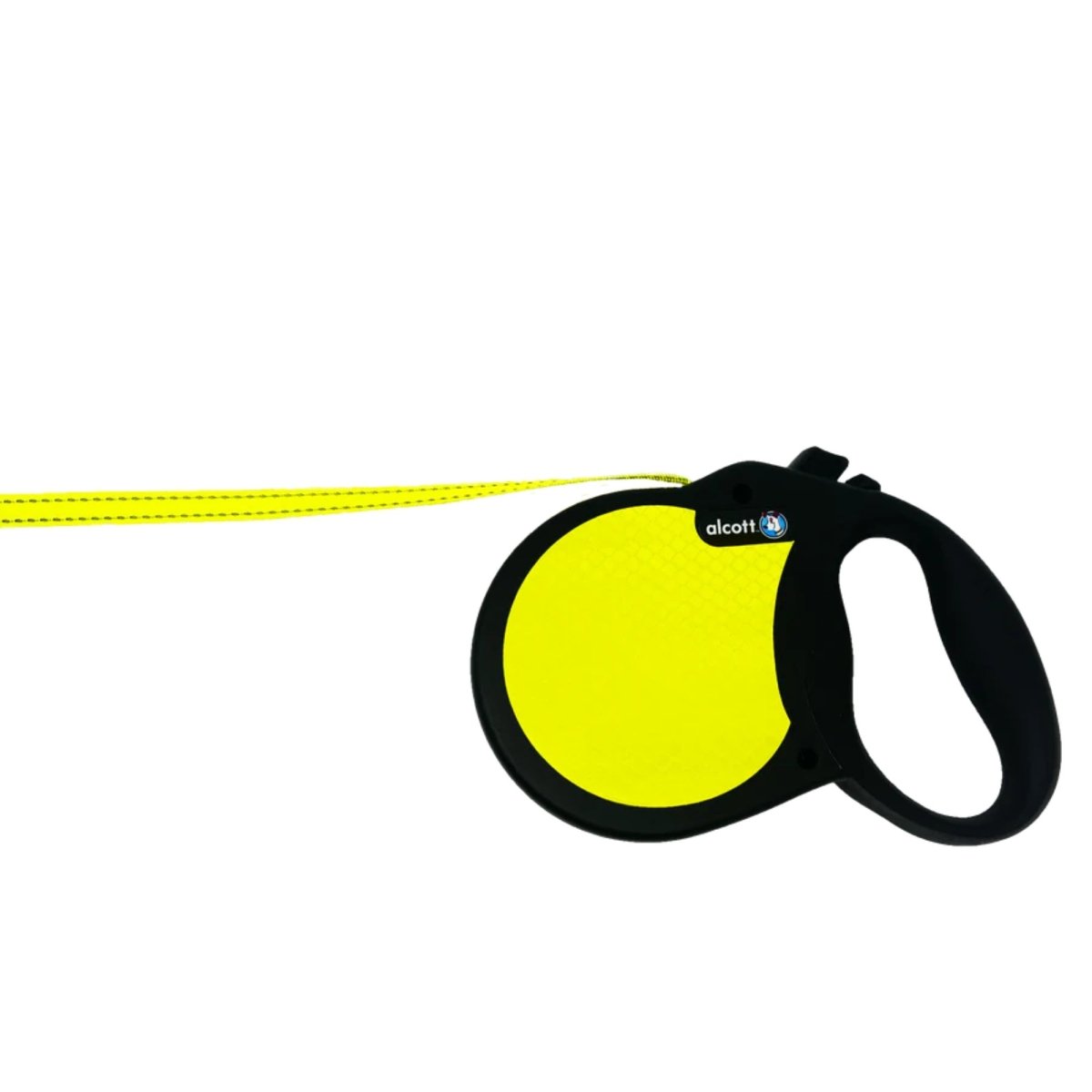 Alcott Visibility Retractable Belt Leash Neon Yellow Large - 16Ft - Pets Perfect