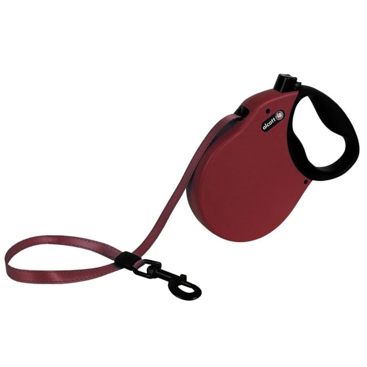 Alcott Expedition Retractable Belt Leash Red Small/Medium - 24Ft - Pets Perfect