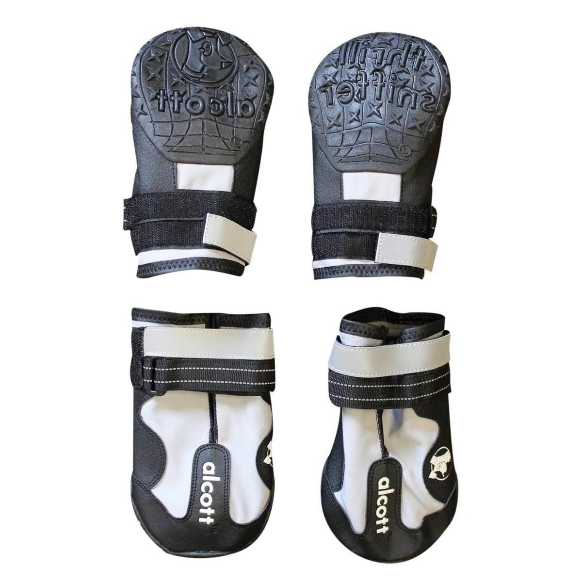Alcott Adventure Boots Black/Gray Large - Pets Perfect