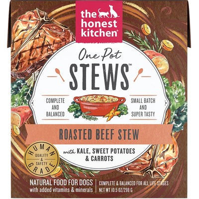 Honest Kitchen Dog One Pot Stew Roasted Beef With Kale, Sweet Potato And Carrots 10.5 oz. 6 ct