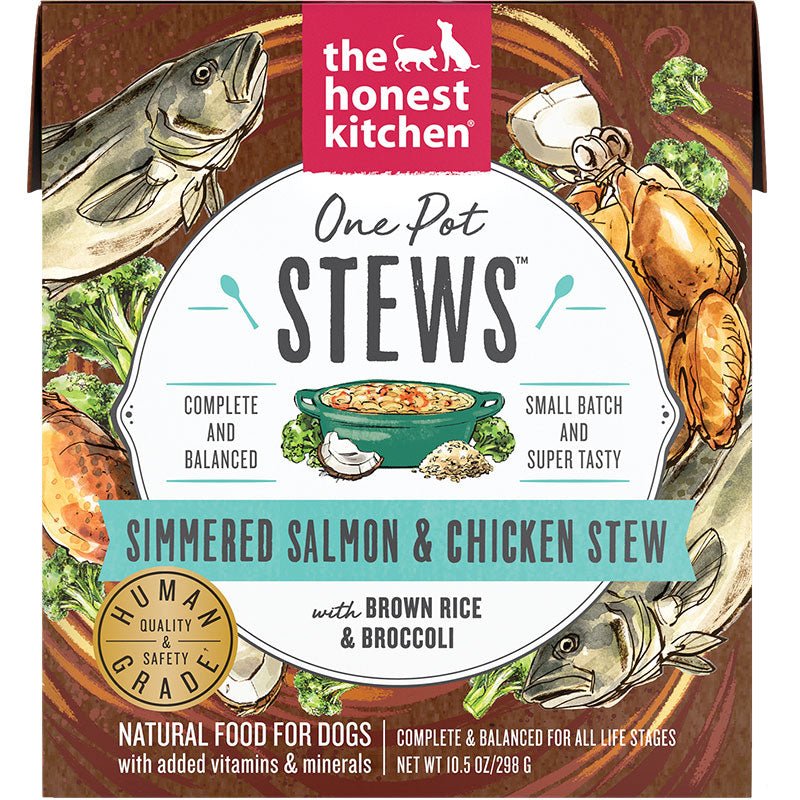 Honest Kitchen Dog One Pot Simmered Salmon And Chicken With Brown Rice And Broccoli 10.5oz. (Case of 6) - Pets Perfect