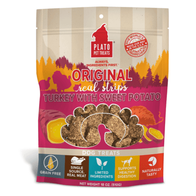 Plato Dog Strp Grain-Free Turkey Sweet Potato 18 oz - Pets Perfect