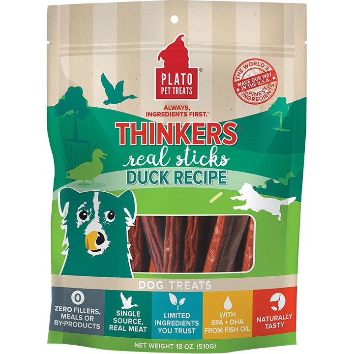 Plato Dog Thinkers Stick Duck 18 oz
