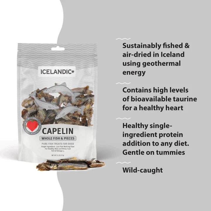 Icelandic Dog Capelin Whole Fish Bulk 12 oz - 8 Per Box, view 4