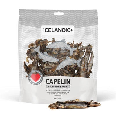 Icelandic Dog Capelin Whole Fish Bulk 12 oz - 8 Per Box
