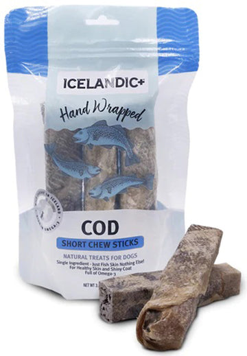 Icelandic Dog Cod Skin Dog Chew Stick 5 in 3-Count
