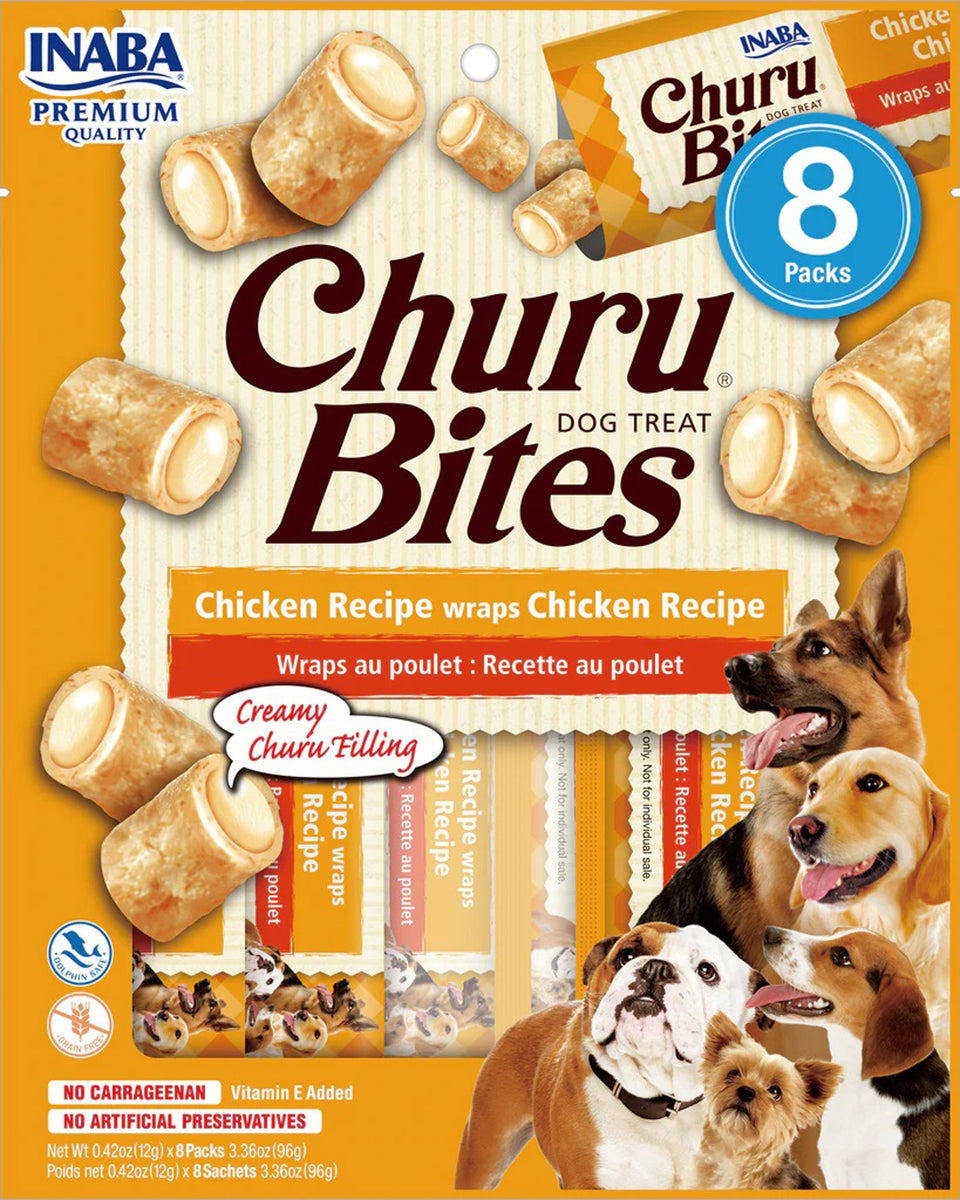 Inaba Dog Churu Bite Chicken Wr Aps 6 ct/3.36 oz