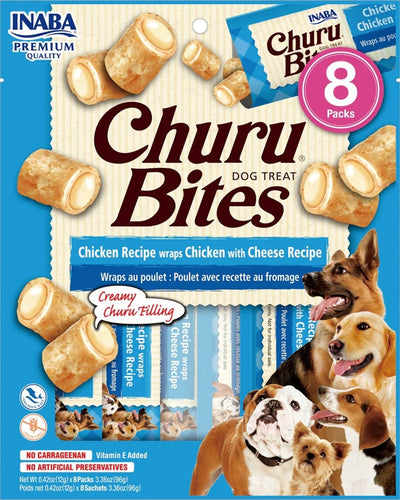 Inaba Dog Churu Bite Chicken Cheese Wraps 6 ct/3.36 oz