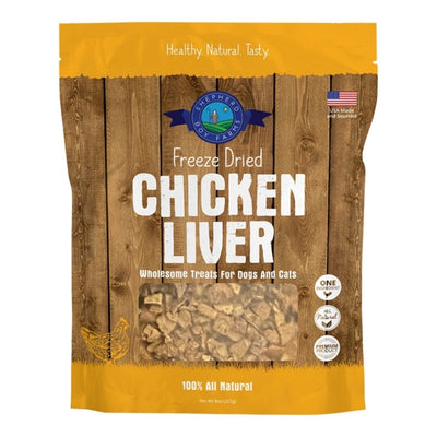 Shepherd Boy Farms Dog & Cat Freeze-Dried Chicken Liver 8 oz - Pets Perfect
