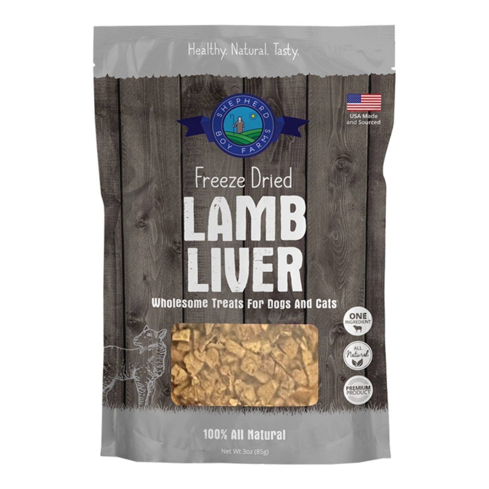 Shepherd Boy Farms Dog & Cat Freeze-Dried Lamb Liver 3 oz