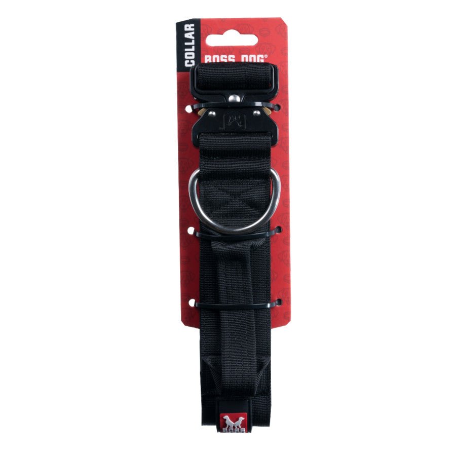 Boss Dog Tactical Adjustable Dog Collar Black, 1ea/XL, 2028 in - Pets Perfect