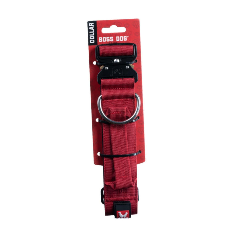 Boss Dog Tactical Adjustable Dog Collar Red, 1ea/XLarge, 20-28 in Default Title