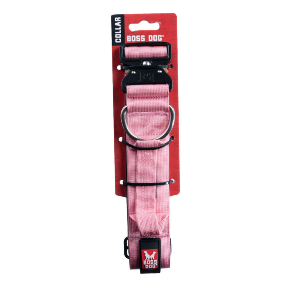 Boss Dog Tactical Adjustable Dog Collar Pink, 1ea/XLarge, 20-28 in Default Title