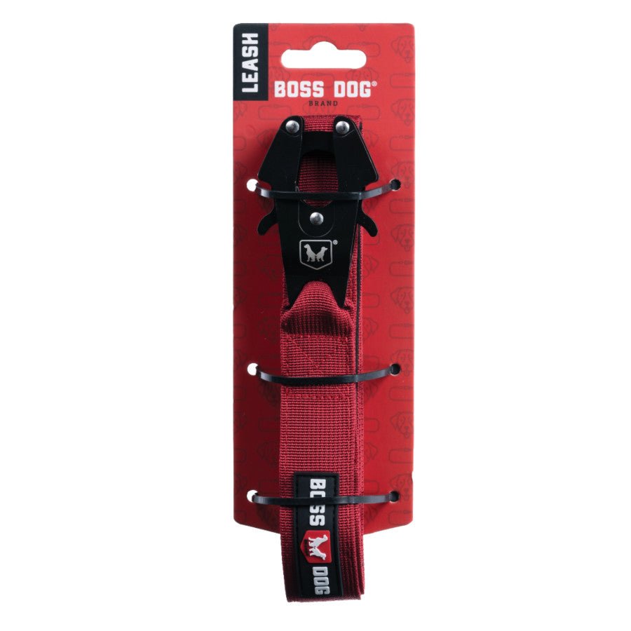 Boss Dog Tactical Leash – Red, 1.25 in x 4 ft - Pets Perfect