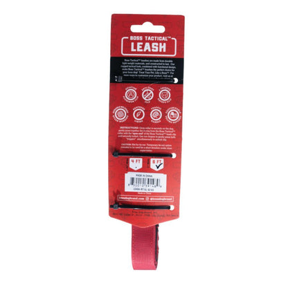 Boss Dog Tactical Leash – Red, 1.25 in x 6 ft - Pets Perfect
