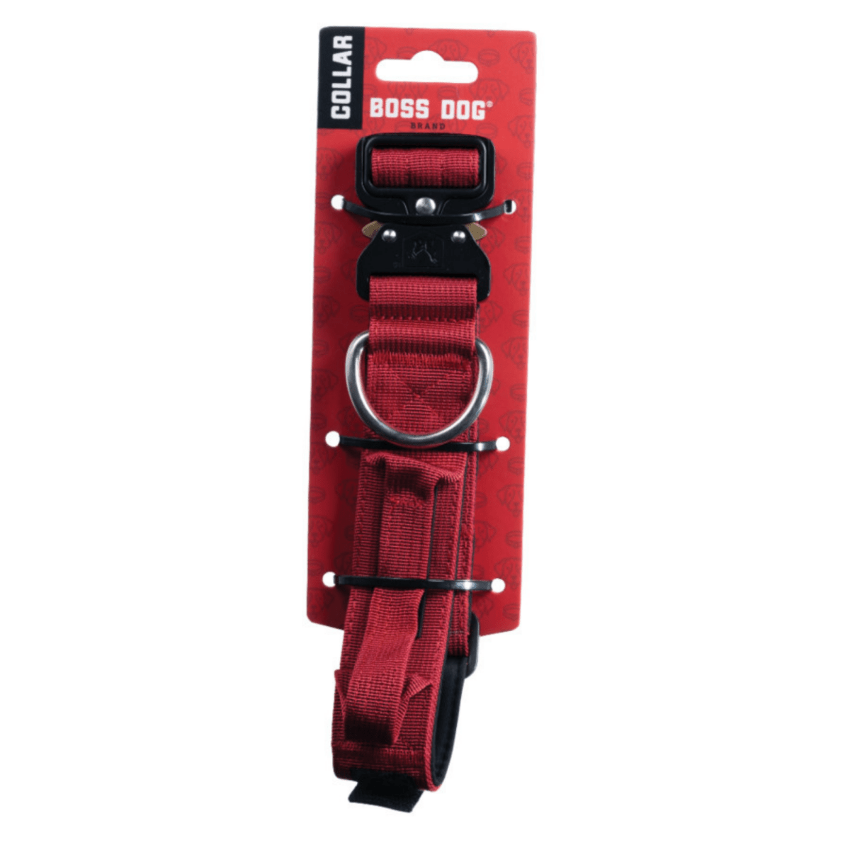 Boss Dog Tactical Adjustable Dog Collar Red, 1ea/LG, 1722 in - Pets Perfect