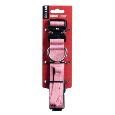 Boss Dog Tactical Adjustable Dog Collar Pink, 1ea/Large, 17-22 in Default Title
