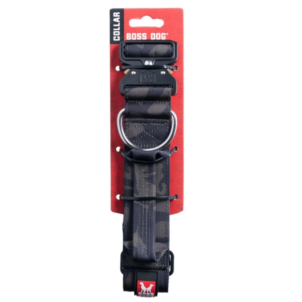 Boss Dog Tactical Adjustable Dog Collar Black Camo, 1ea/LG, 1722 in - Pets Perfect
