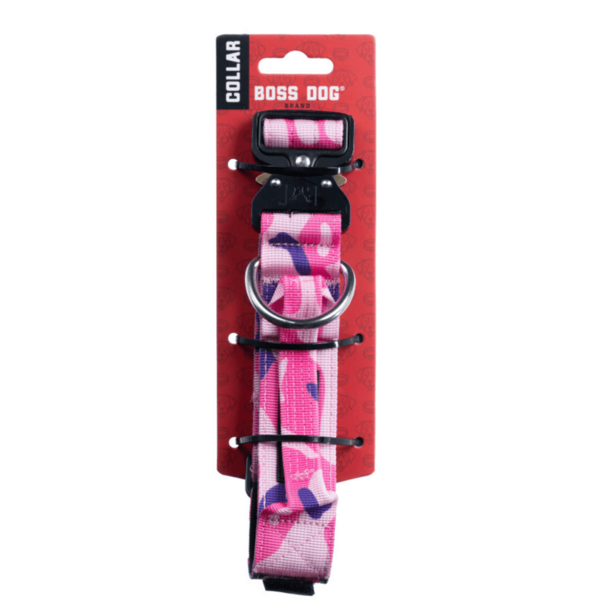 Boss Dog Tactical Adjustable Dog Collar Pink Camo, 1ea/LG, 1722 in - Pets Perfect