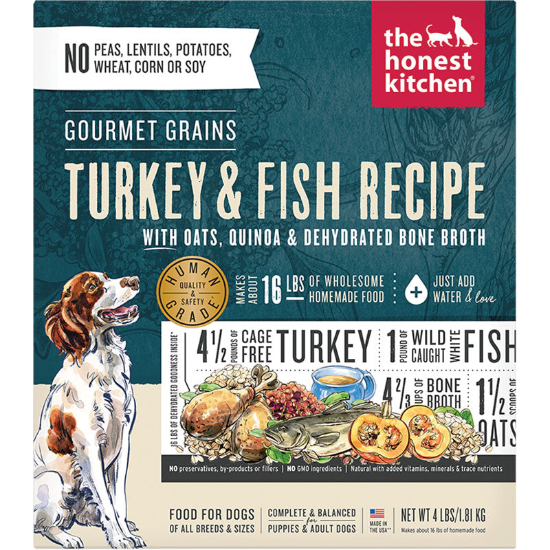 Honest Kitchen Dog Gourmet Grains Turkey And Whitefish 4 lb. Box, view 2