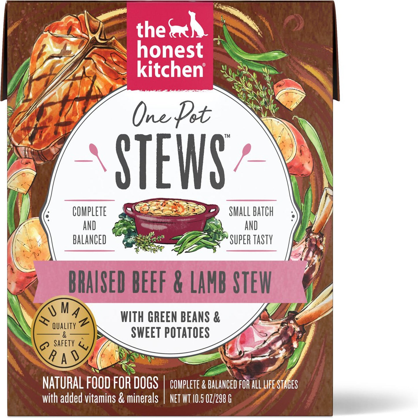 The Honest Kitchen Dog One Pot Stew Beef And Lamb 10.5 oz. 6 ct