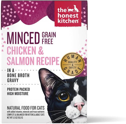 Honest Kitchen Cat Minced Chicken Salmon 5.5oz. (Case of 12) - Pets Perfect