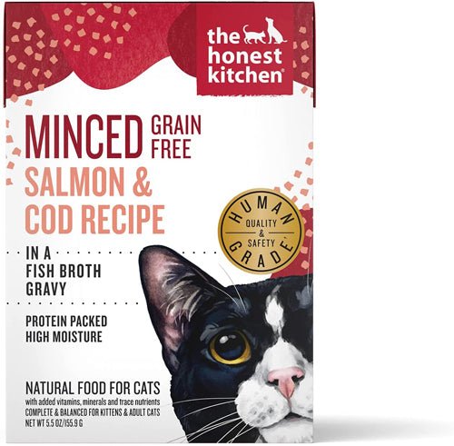 Honest Kitchen Cat Minced Salmon Cod 5.5oz. (Case of 12) - Pets Perfect