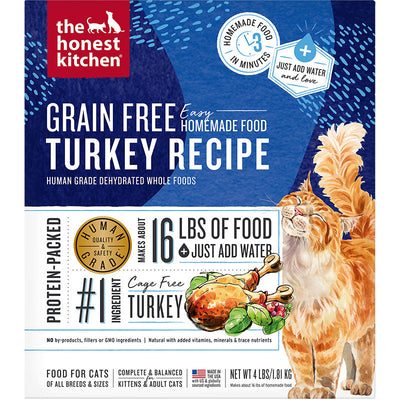 Honest Kitchen Cat Grain-Free Dehydrated Turkey 4 lb