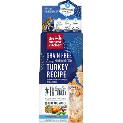 Honest Kitchen Cat Grain-Free Dehydrated Turkey 1 oz. 10 ct