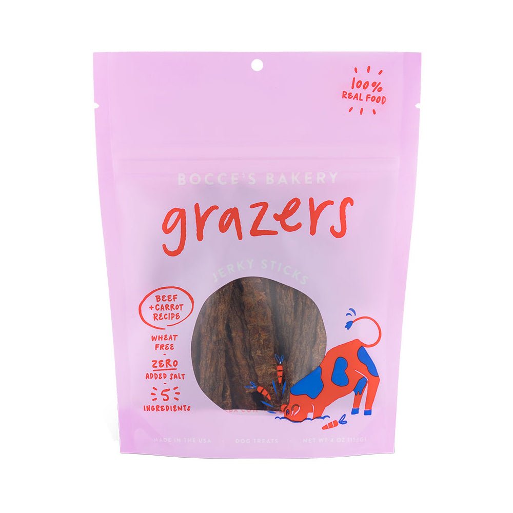 Bocce's Bakery Grazers Beef Jerky Dog Treats 4 oz - Pets Perfect