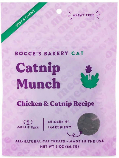 Bocce's Bakery Catnip Munch Soft and Chewy Cat Treats 2 oz