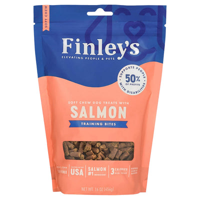 Finleys Dog Soft Dog Chew Training Bites Salmon, 16 oz