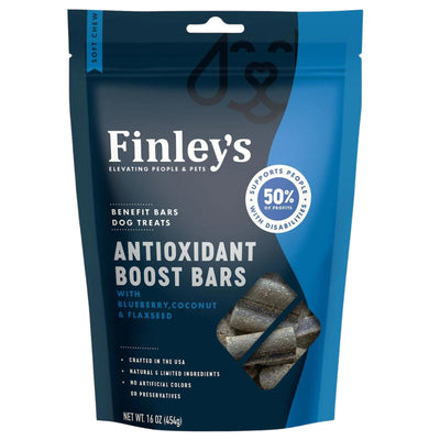 Finleys Dog Soft Dog Chew Benefit Bars Antioxidant Boost 16 oz