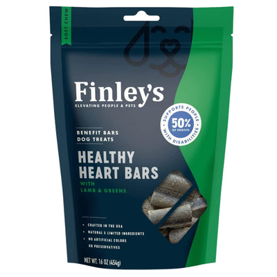 Finleys Dog Soft Dog Chew Benefit Bars Heart 16 oz