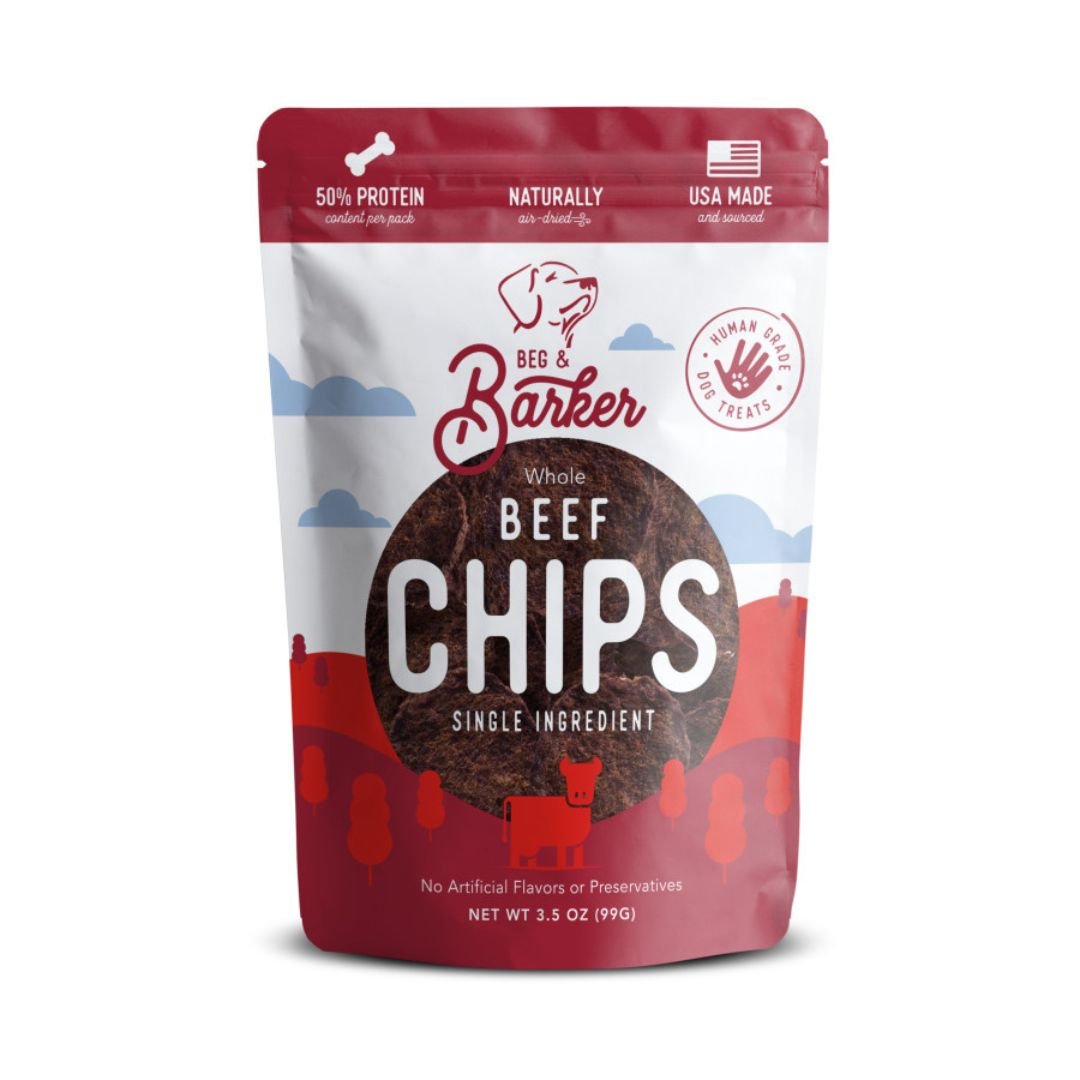 Beg & Barker Beef Heart Chips Dog Treats 1ea/3.5 oz - Pets Perfect