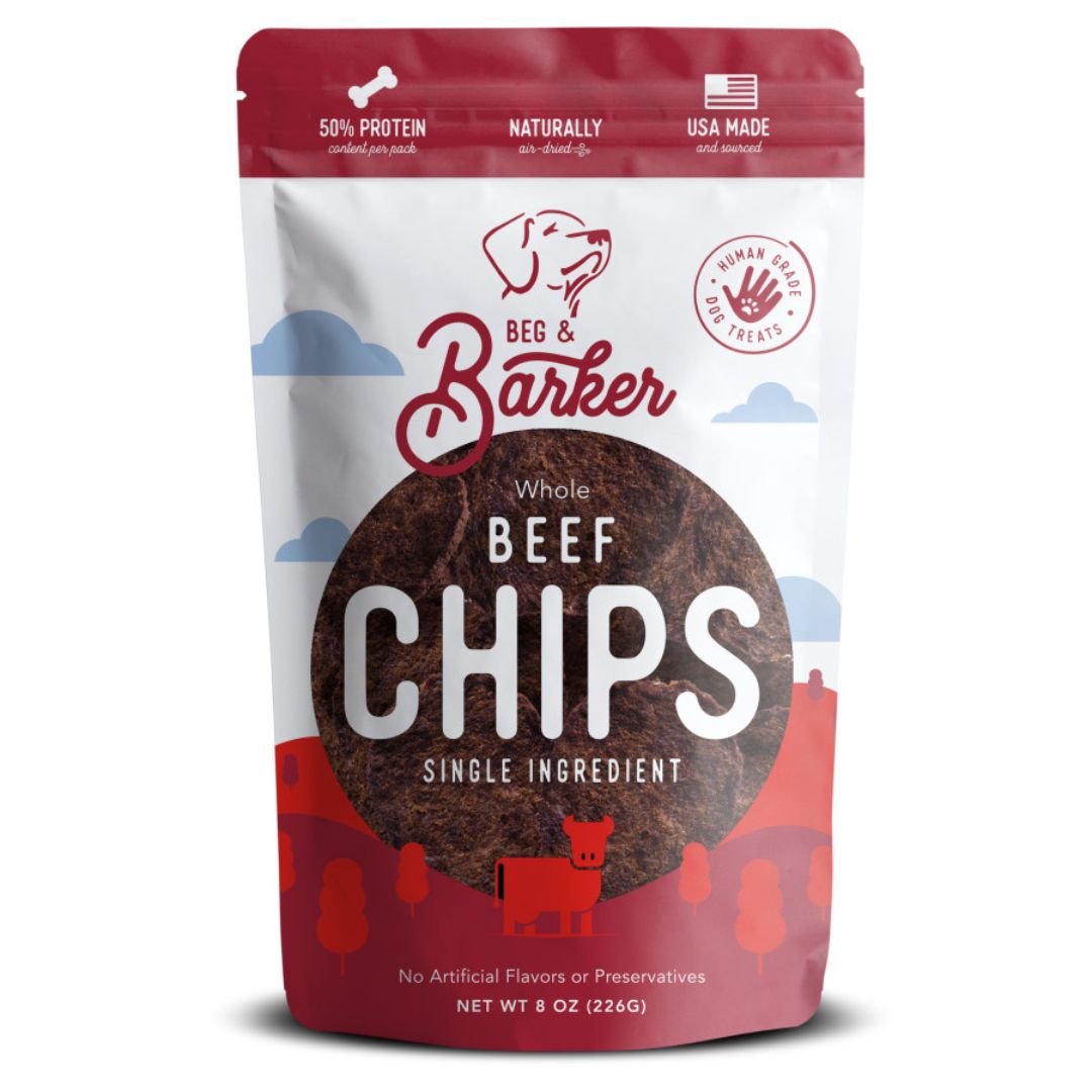 Beg & Barker Beef Heart Chips Dog Treats 1ea/8 oz - Pets Perfect