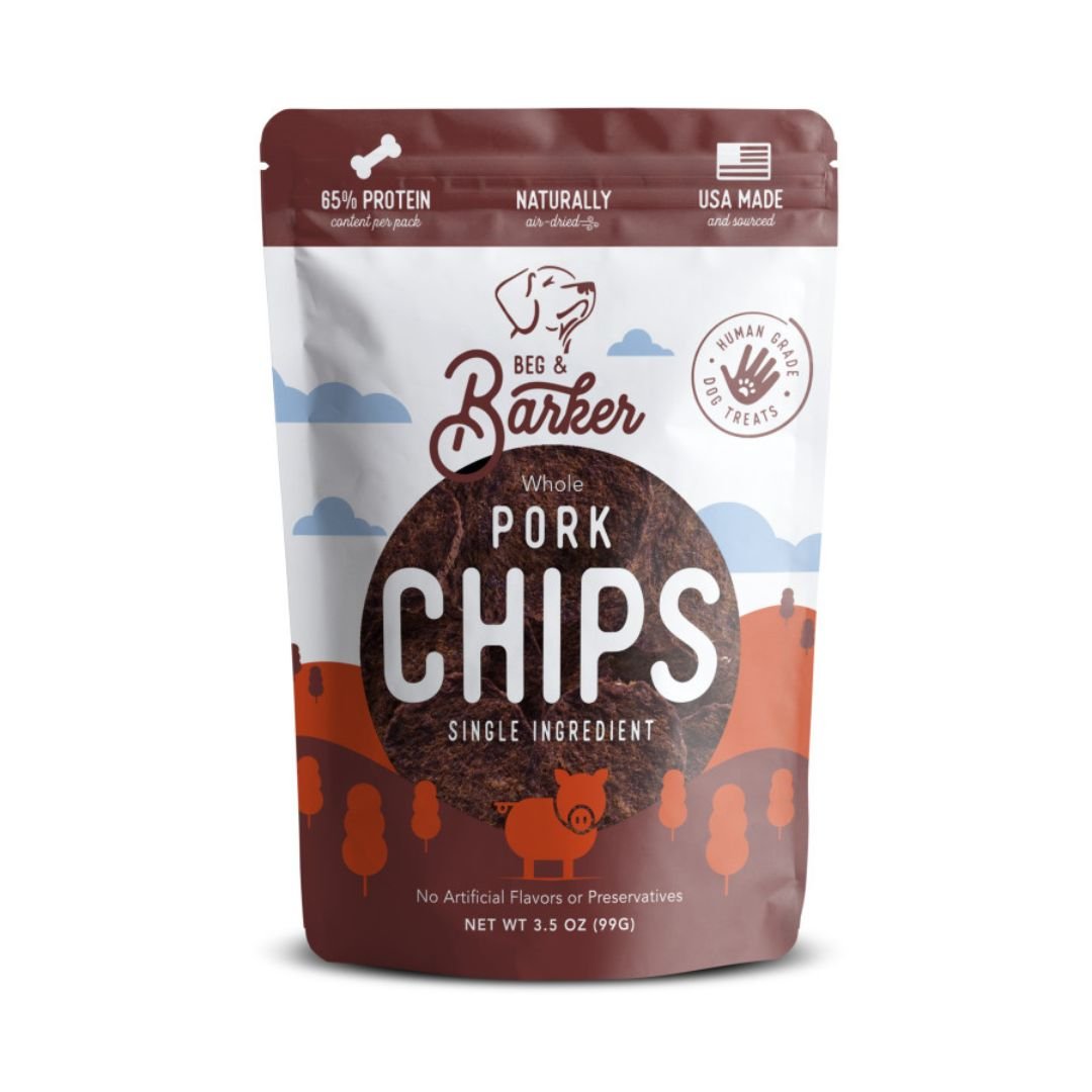 Beg & Barker Pork Heart Chips Dog Treats 1ea/3.5 oz - Pets Perfect