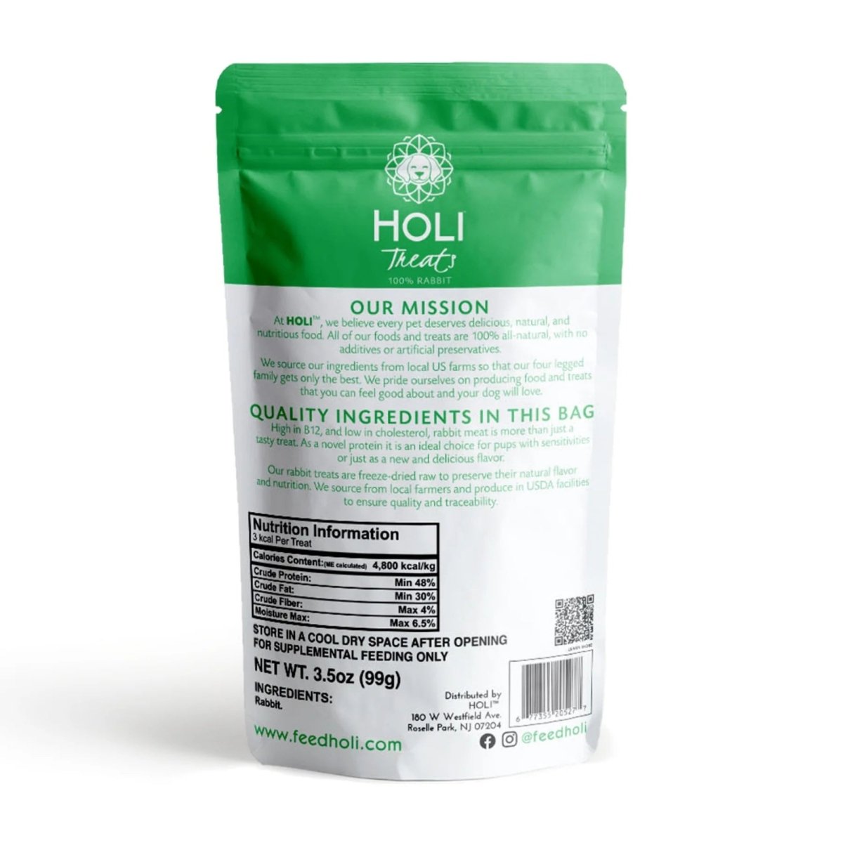 Holi Dog 3.5oz. Rabbit - Pets Perfect