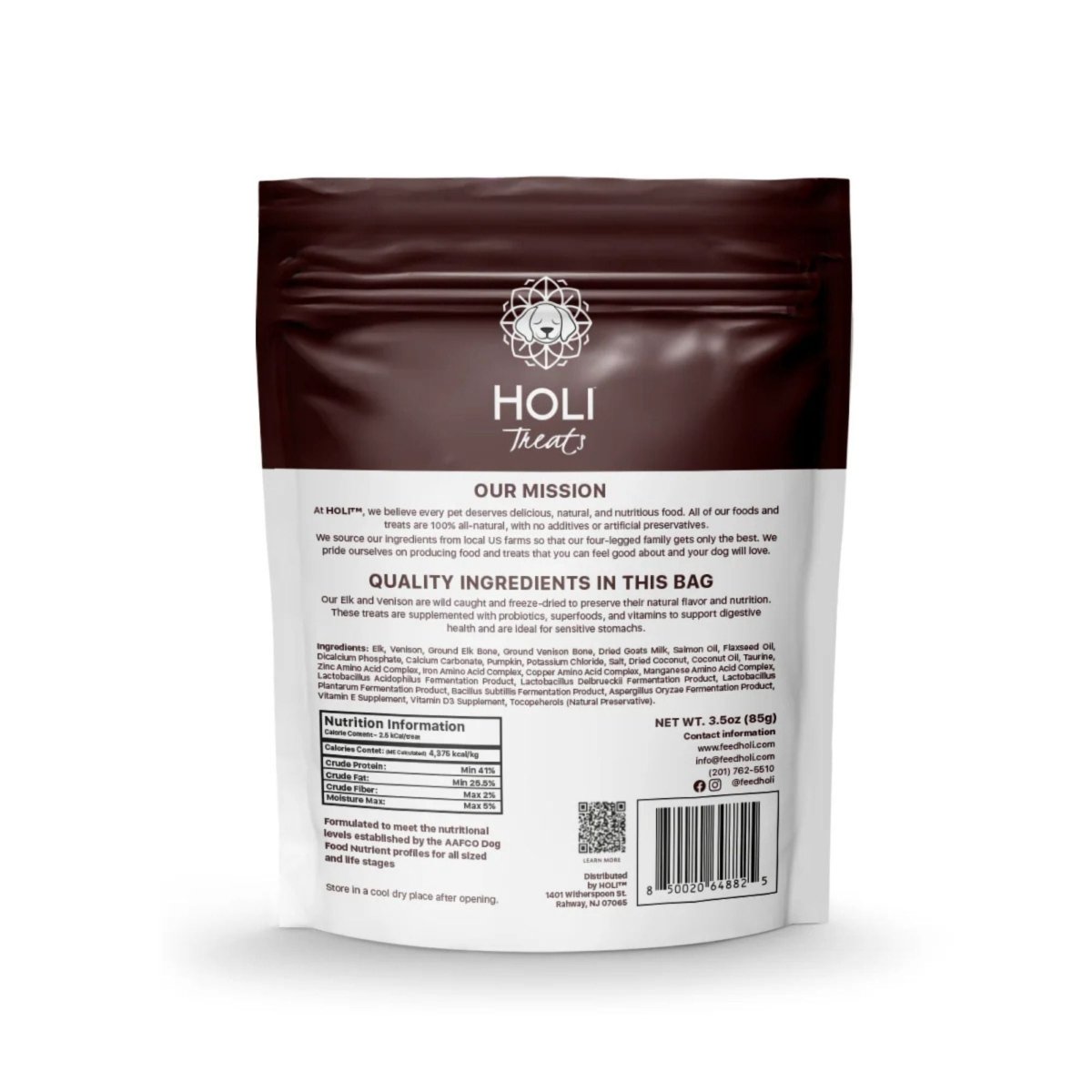 Holi Dog 3oz. Elk Venison - Pets Perfect