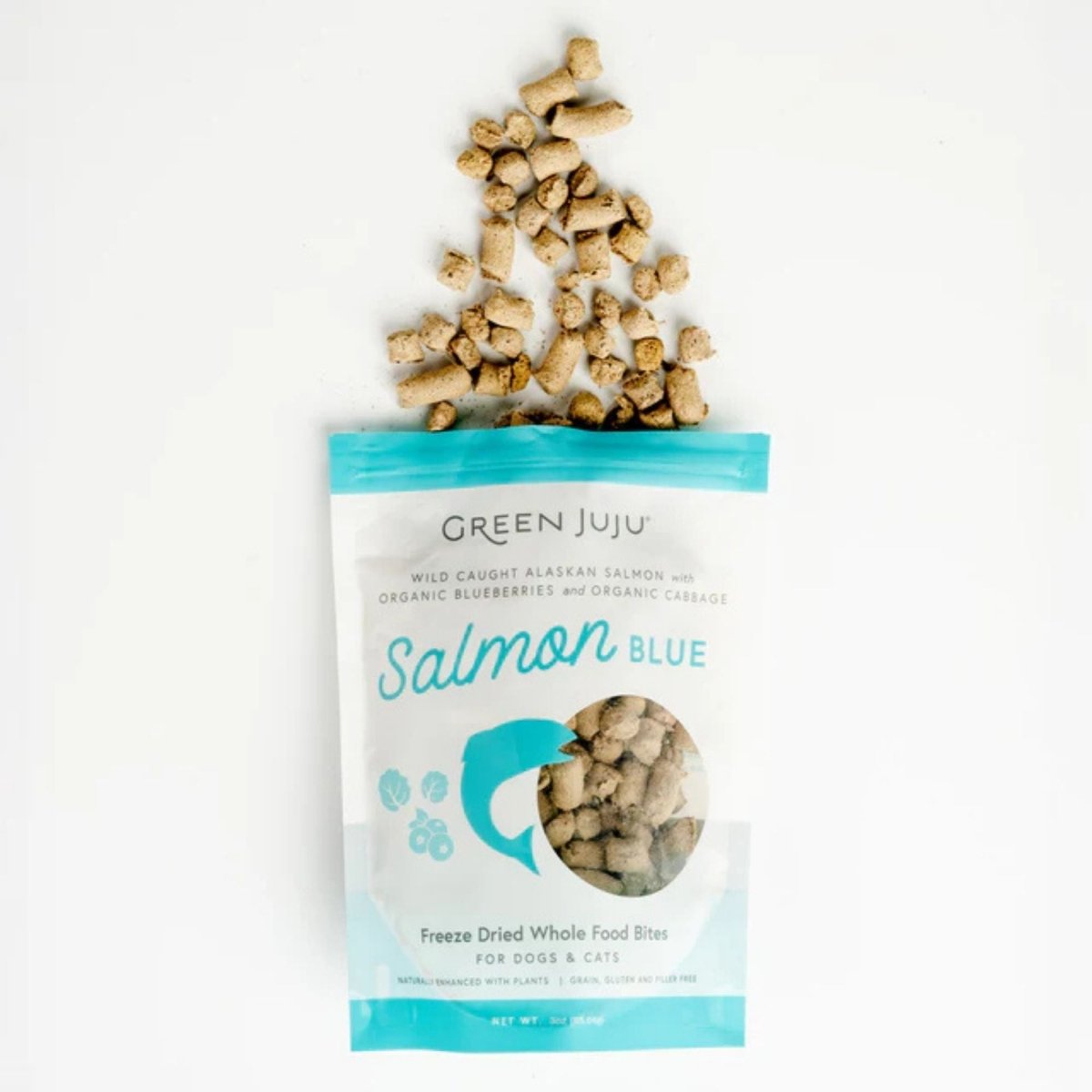 Green Juju Dog & Cat Freeze - Dried Wild Salmon Bites 7.5oz - Pets Perfect