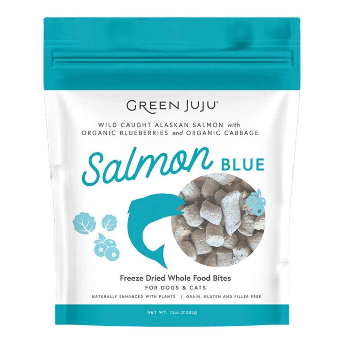 Green Juju Dog & Cat Freeze - Dried Wild Salmon Bites 7.5oz - Pets Perfect